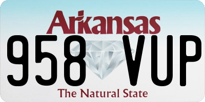 AR license plate 958VUP