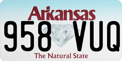 AR license plate 958VUQ