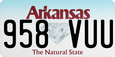 AR license plate 958VUU