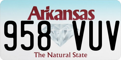 AR license plate 958VUV