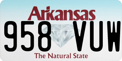 AR license plate 958VUW