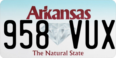 AR license plate 958VUX