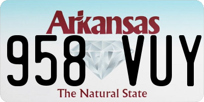 AR license plate 958VUY