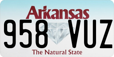 AR license plate 958VUZ
