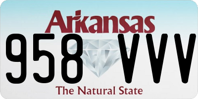AR license plate 958VVV
