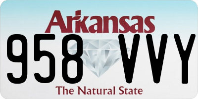 AR license plate 958VVY