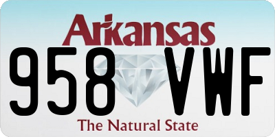 AR license plate 958VWF