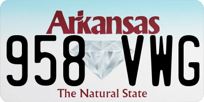 AR license plate 958VWG