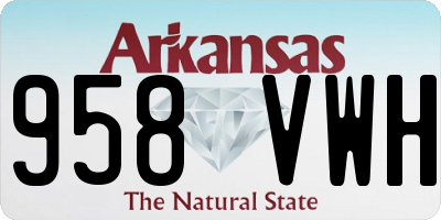AR license plate 958VWH