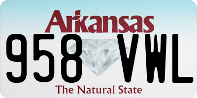 AR license plate 958VWL