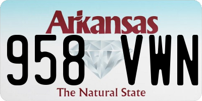 AR license plate 958VWN