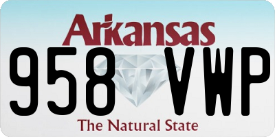 AR license plate 958VWP