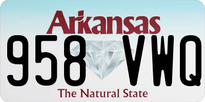 AR license plate 958VWQ