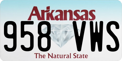 AR license plate 958VWS