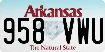 AR license plate 958VWU