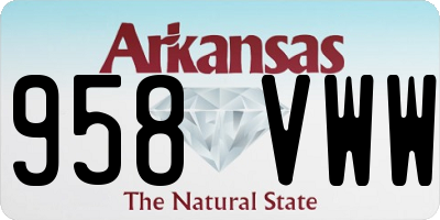 AR license plate 958VWW