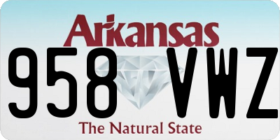 AR license plate 958VWZ