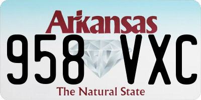 AR license plate 958VXC