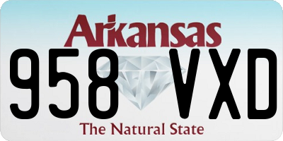 AR license plate 958VXD