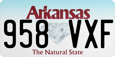 AR license plate 958VXF