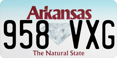 AR license plate 958VXG
