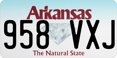 AR license plate 958VXJ