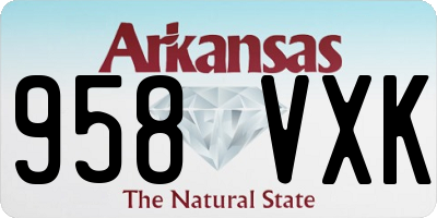 AR license plate 958VXK
