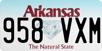 AR license plate 958VXM