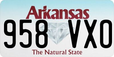 AR license plate 958VXO