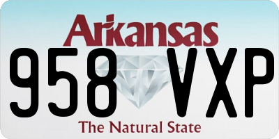 AR license plate 958VXP