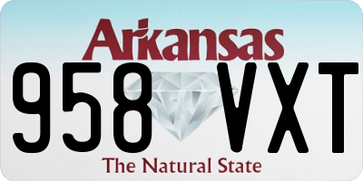 AR license plate 958VXT