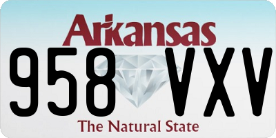 AR license plate 958VXV