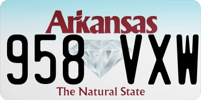 AR license plate 958VXW