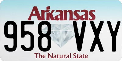 AR license plate 958VXY