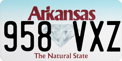 AR license plate 958VXZ