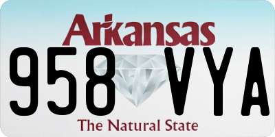 AR license plate 958VYA