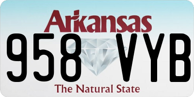 AR license plate 958VYB