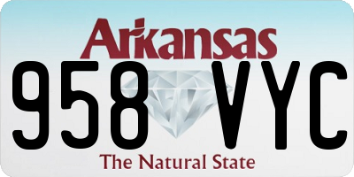 AR license plate 958VYC