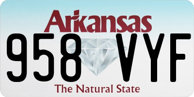 AR license plate 958VYF