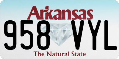 AR license plate 958VYL