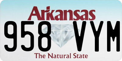 AR license plate 958VYM
