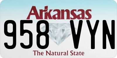 AR license plate 958VYN