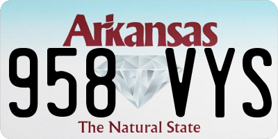 AR license plate 958VYS