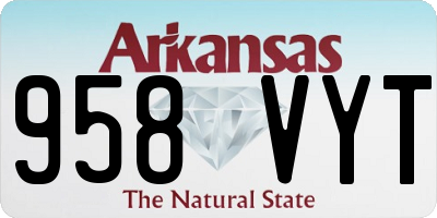 AR license plate 958VYT