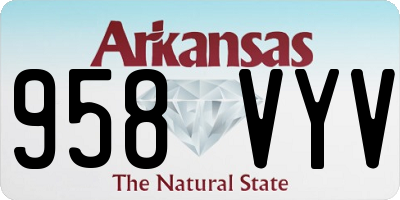 AR license plate 958VYV