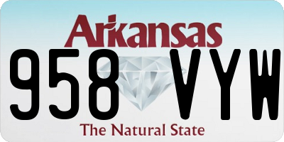 AR license plate 958VYW