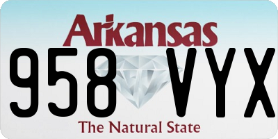 AR license plate 958VYX