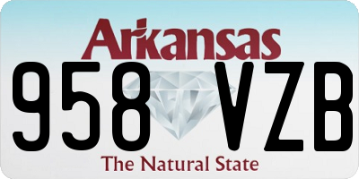 AR license plate 958VZB