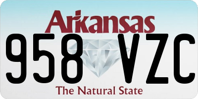 AR license plate 958VZC