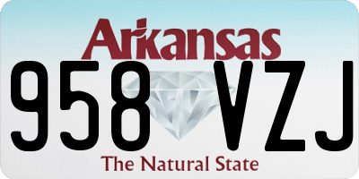 AR license plate 958VZJ